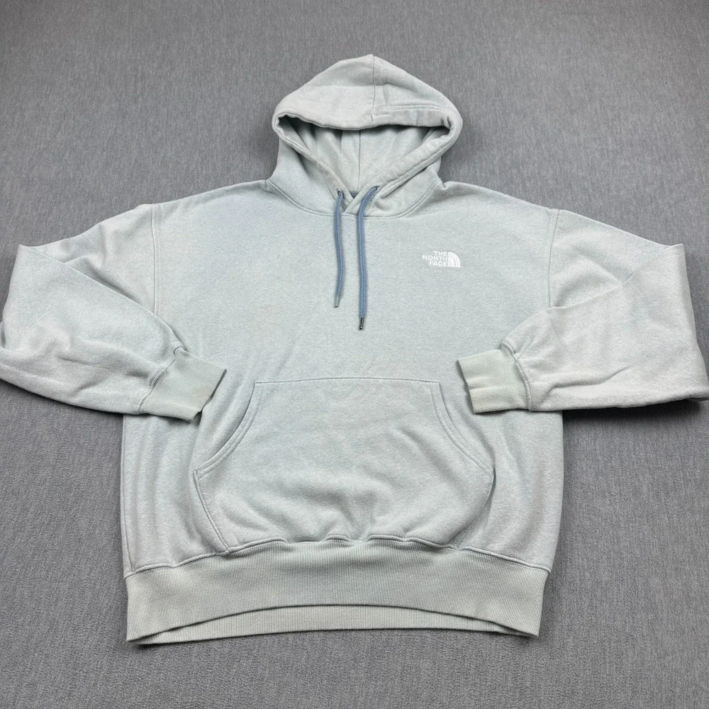 The North Face Hoodie Mens‎ Medium Light Blue Simple Dome Pullover Sweatshirt